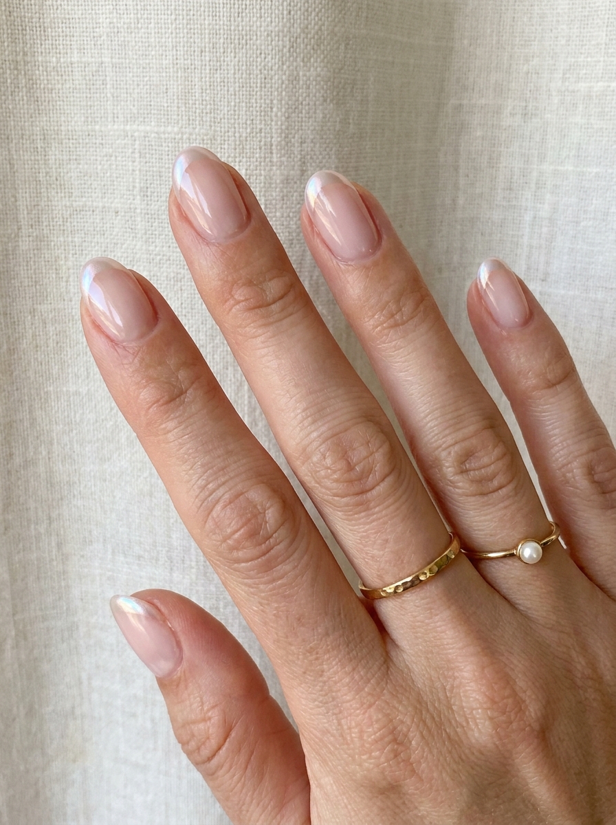 Pearl Chrome French Nails als French Chrome Nägel Inspiration 2026